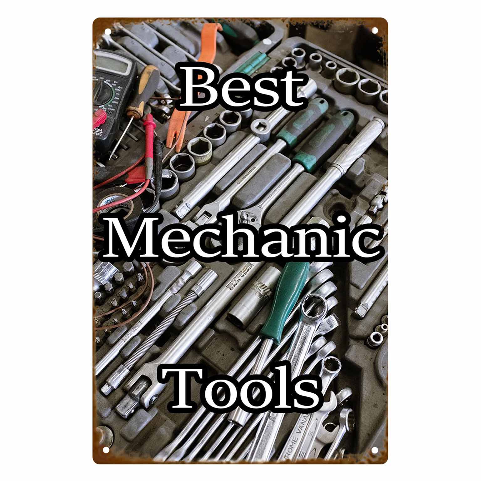 Best Tools For Workshop - Insegna da parete in metallo 2D