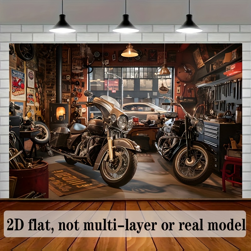 Tools For Motorcycle Workshop - Tapestry da Garage per Moto, Stile