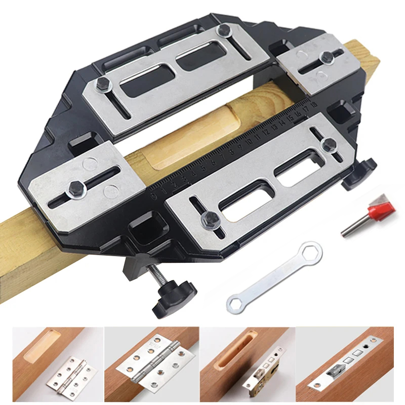 Dowel Jig Kit - Maschera cerniera porta, apri foro per