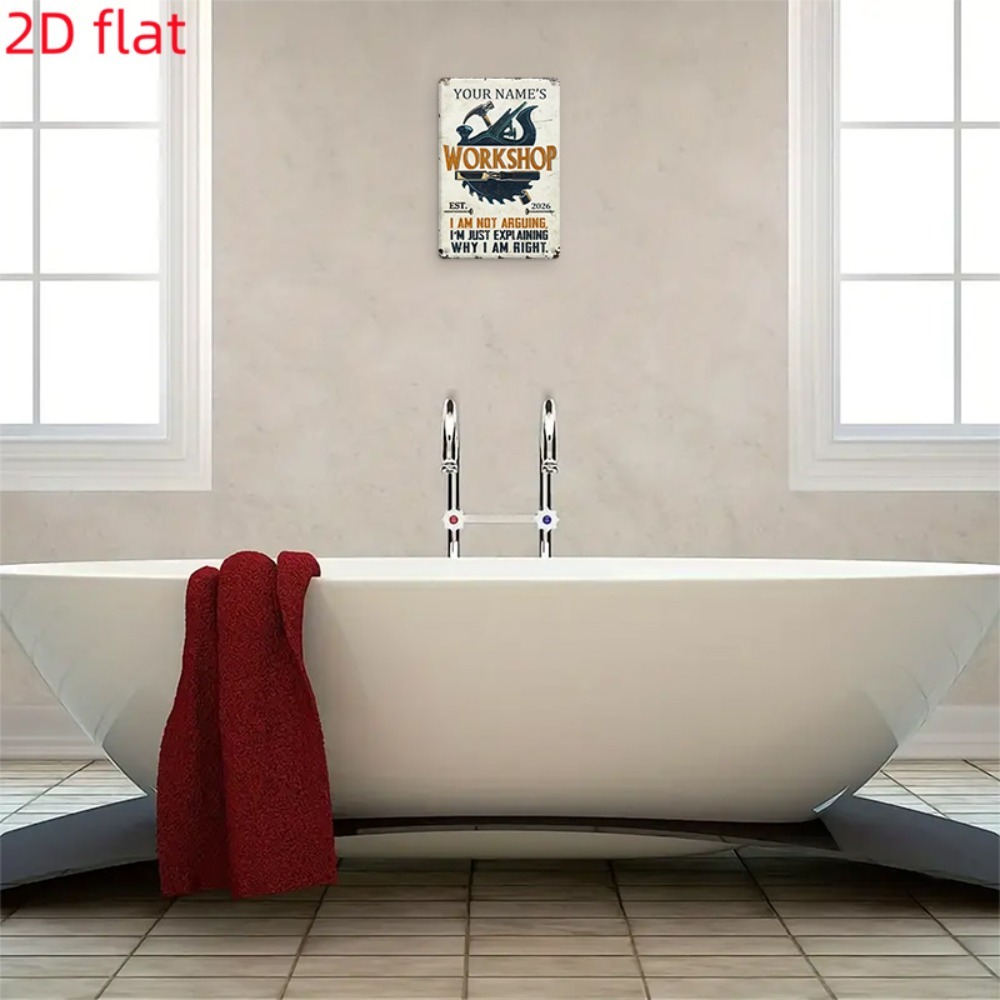 [2D Piatto] 1 pz. Targa in Met - Workshop Tools With Name recensione e prezzo