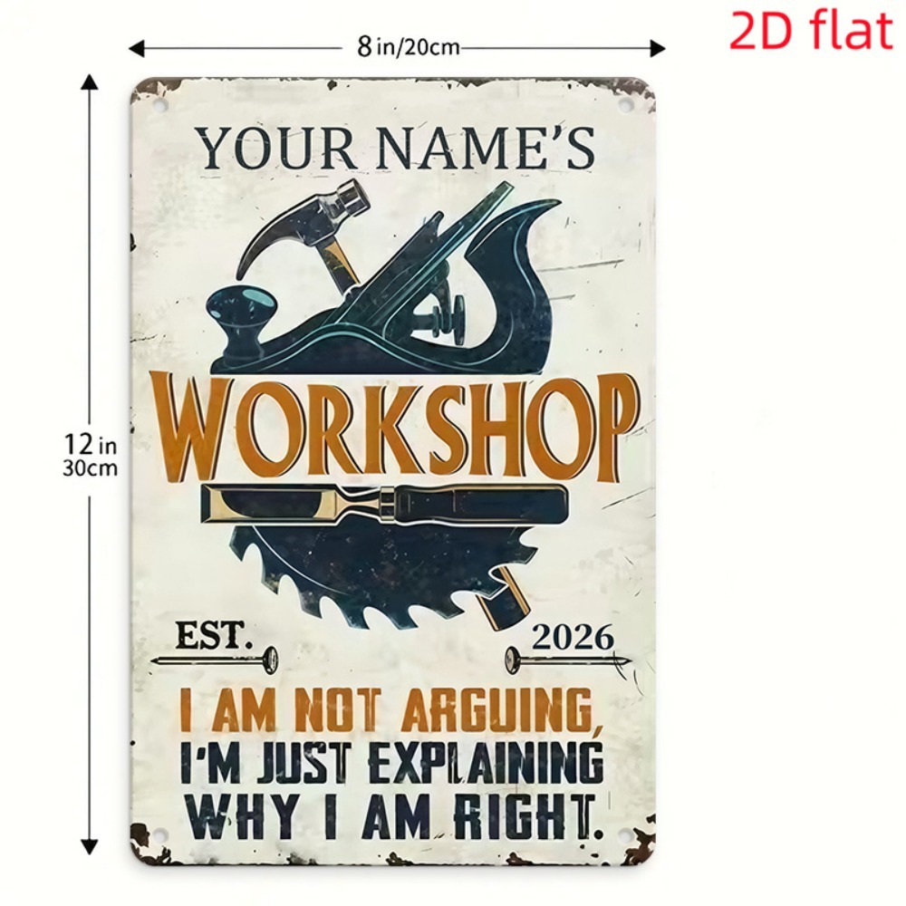 [2D Piatto] 1 pz. Targa in Met - Workshop Tools With Name recensione e prezzo